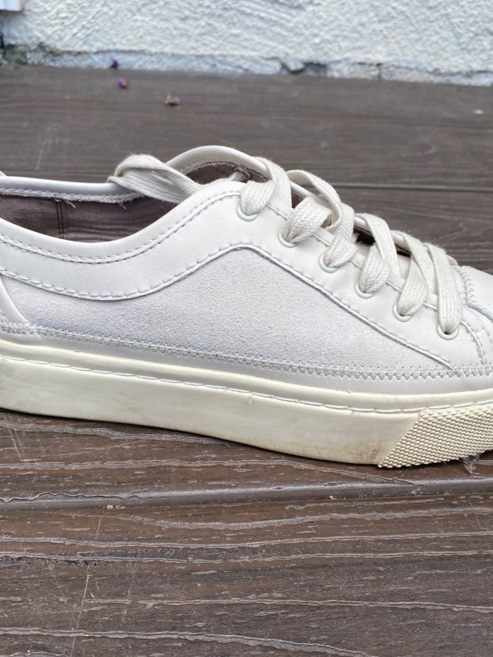 AllSaints Milla Low-top Sneakers in Chalk White, Women’s Size 8 - Picture 3 of 6